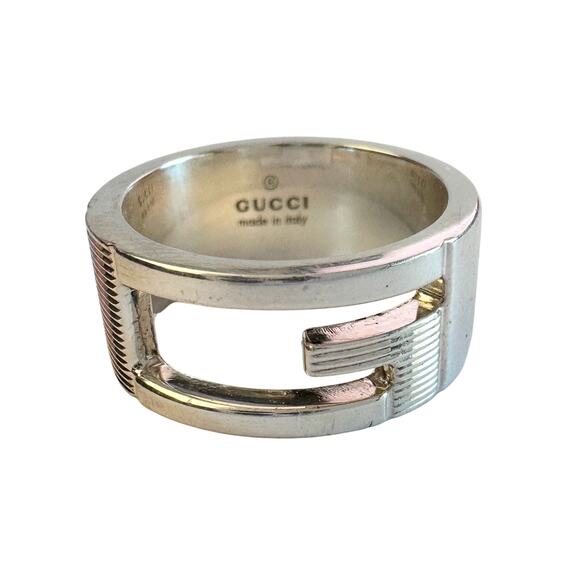 Gucci Abstract G Ring Sterling Silver - Size 4.75 - Picture 4 of 13